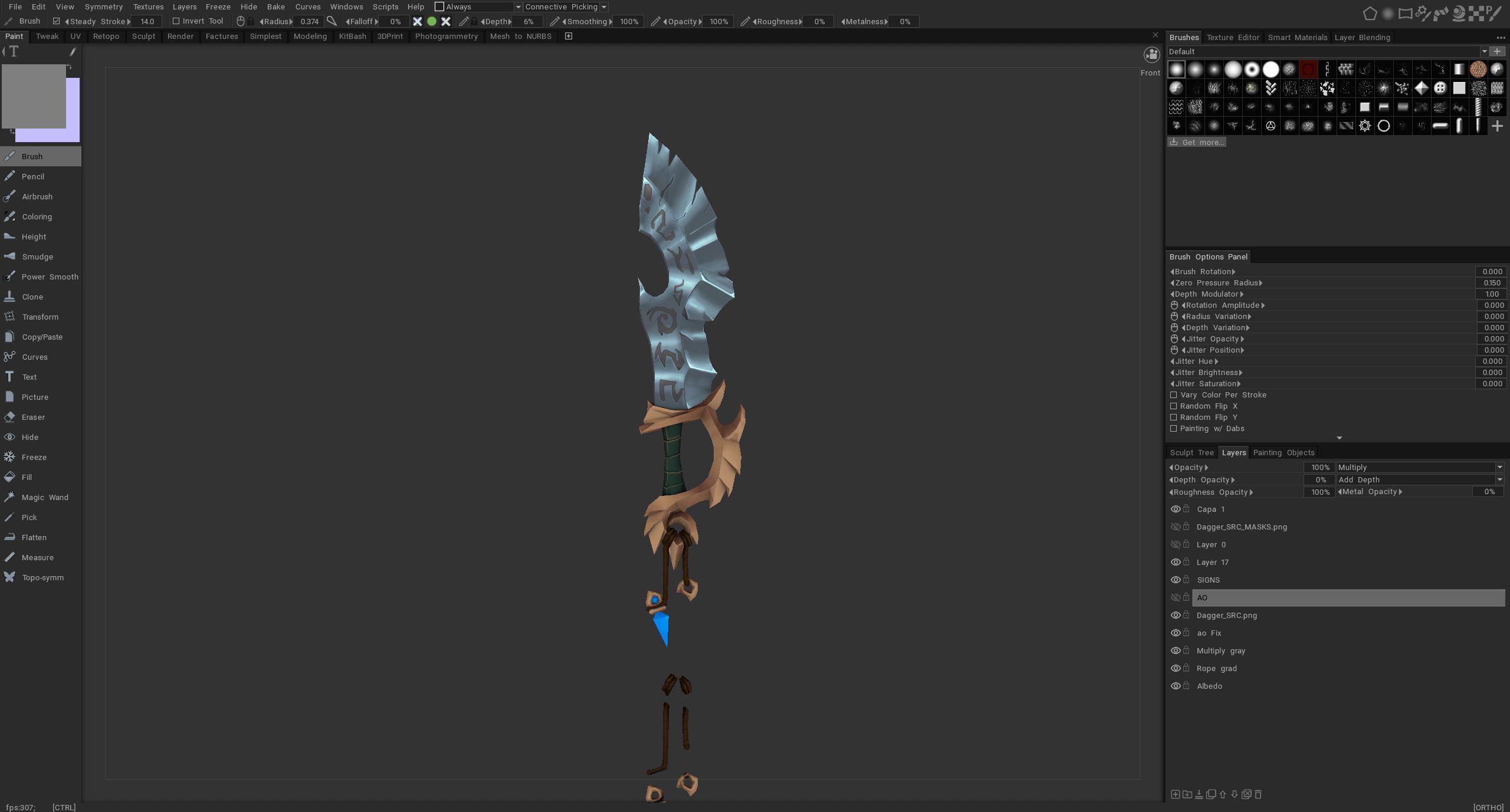 Knife in 3dcoat