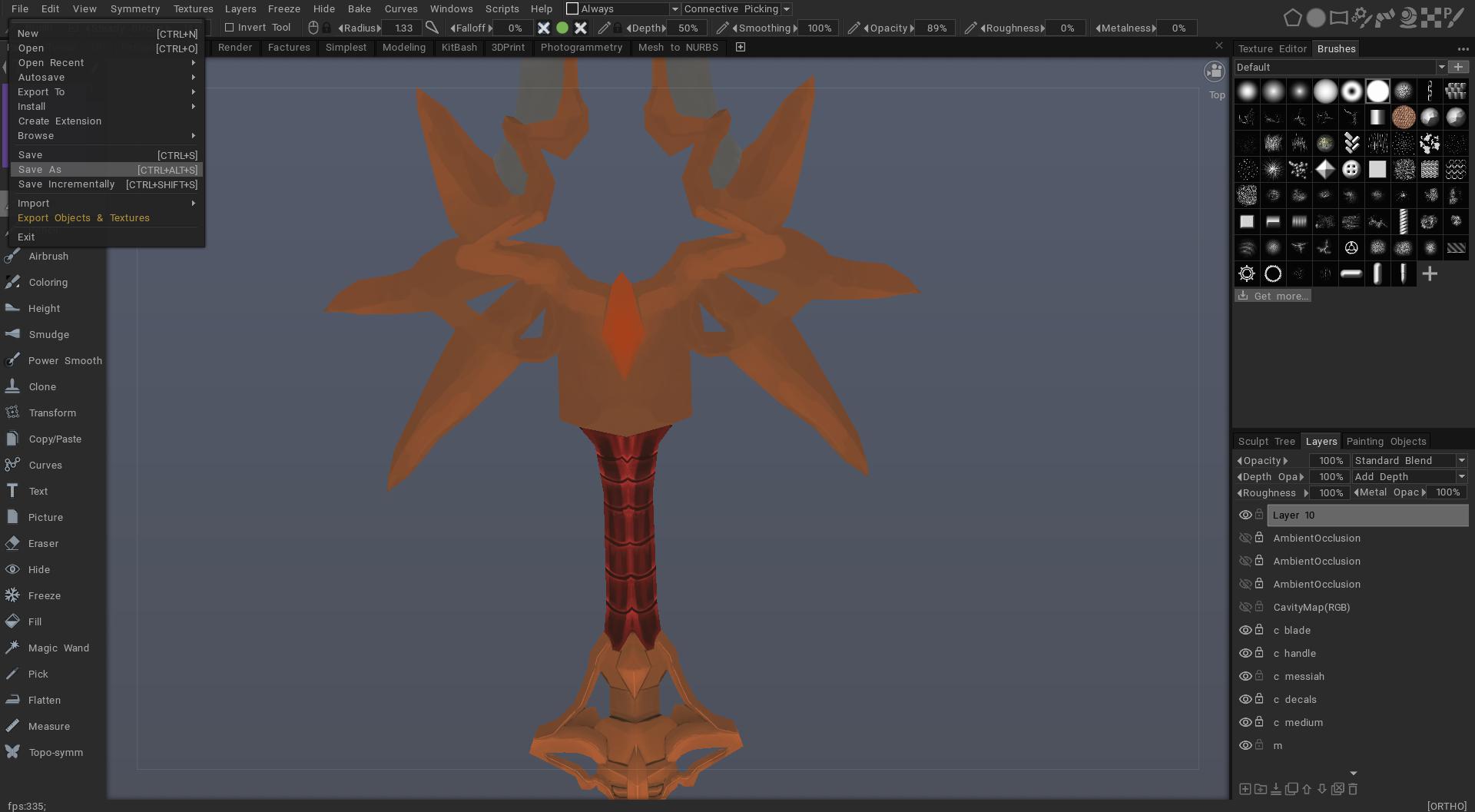 Feedback for knife